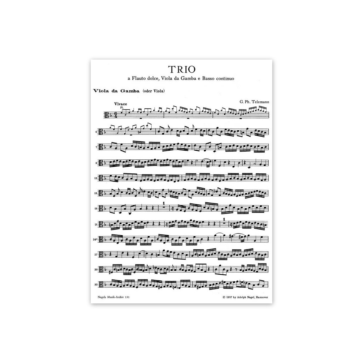 Telemann, Trio aus "Esserdizii Musici"