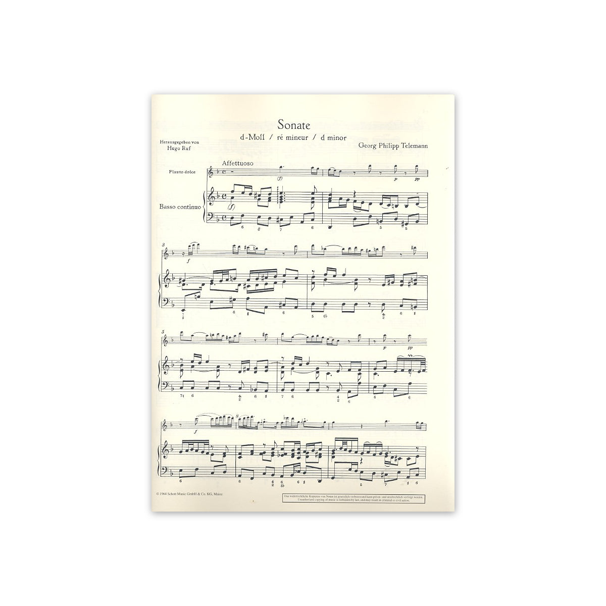 Telemann, Sonate d-Moll