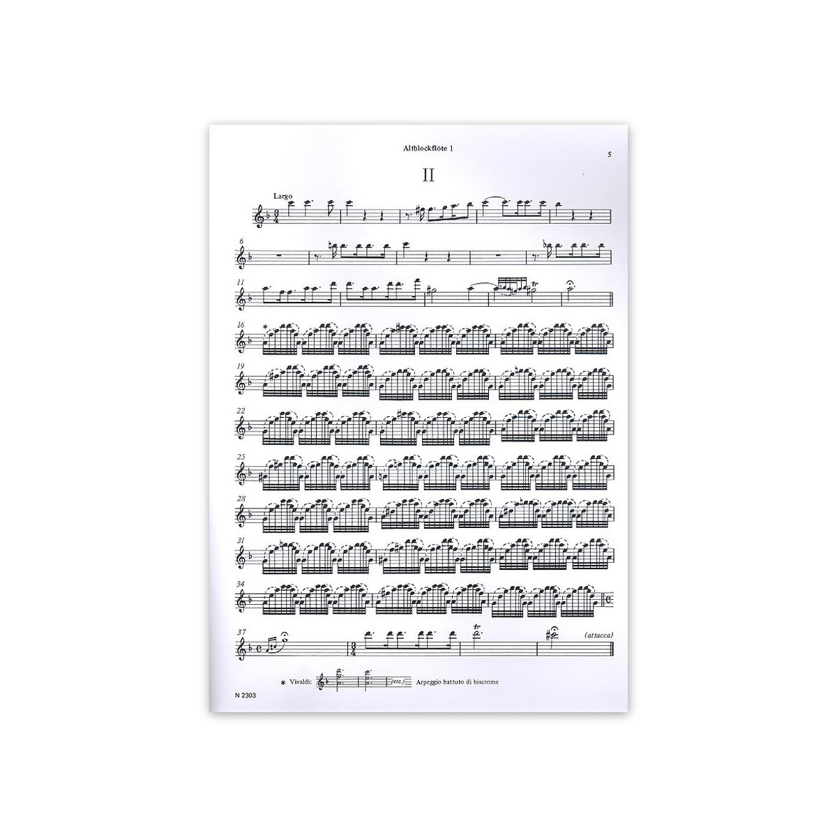 Vivaldi, Concerto d-moll für 4 Altblfl. & Bc.