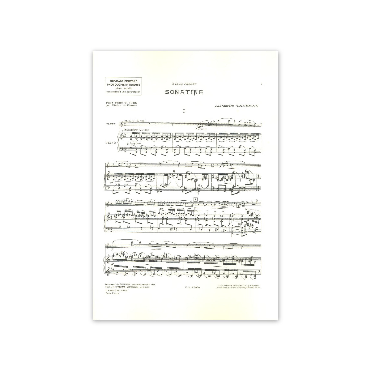 Tansman, Sonatine