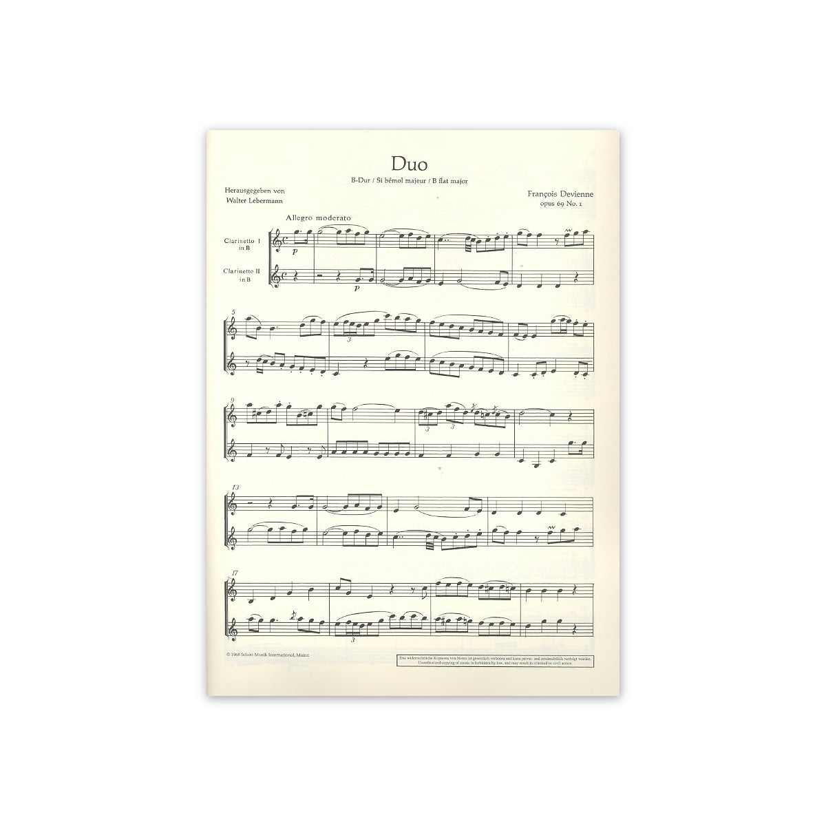 Devienne, 2 Duos op.69/1-2
