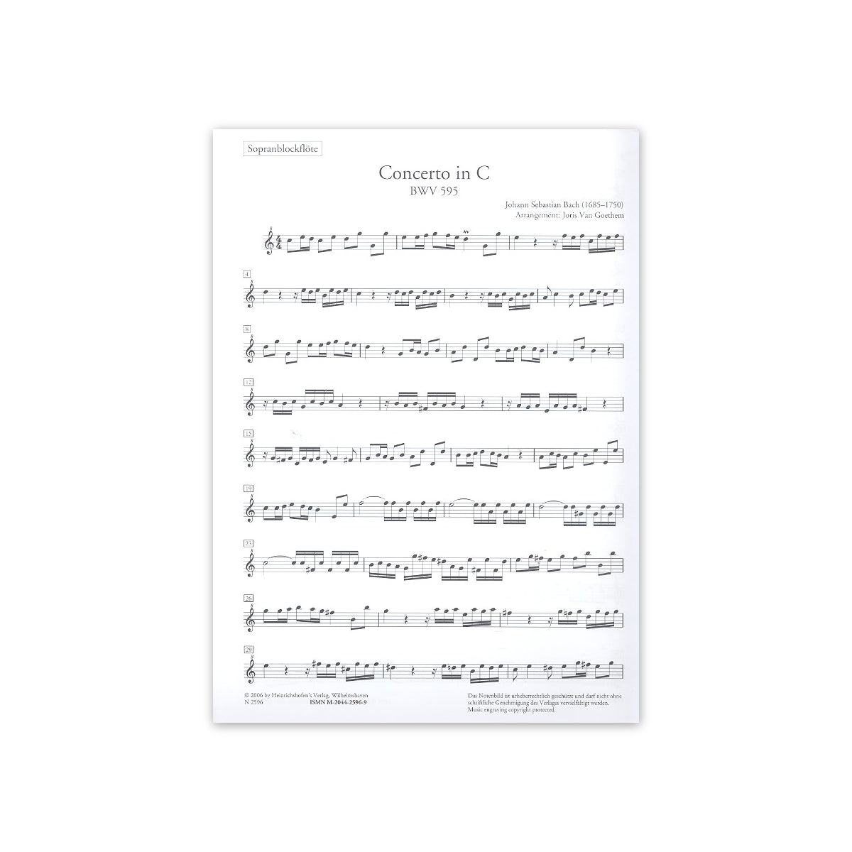 Bach, Concerto C-Dur BWV 545