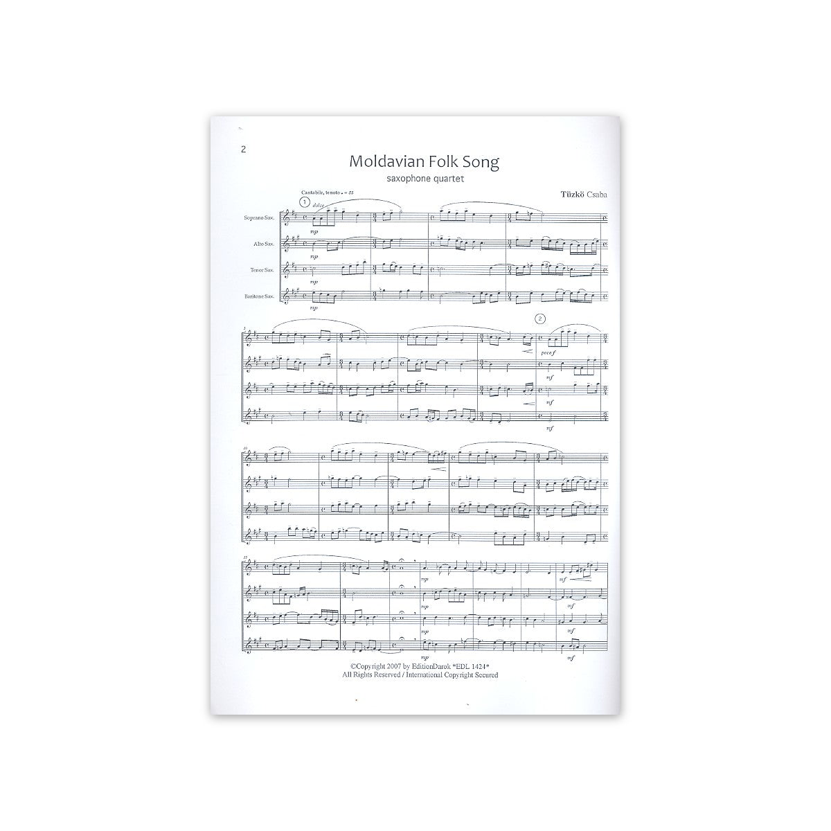 Tüzkö, Moldavian Folk Song