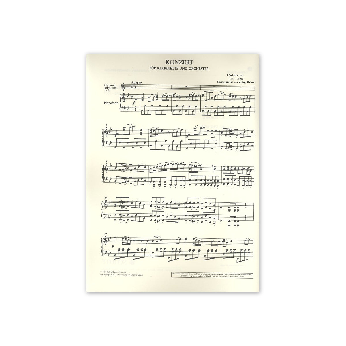 Stamitz C., Konzert Nr. 8 B-Dur