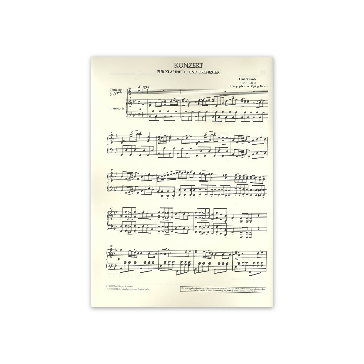 Stamitz C., Konzert Nr. 8 B-Dur