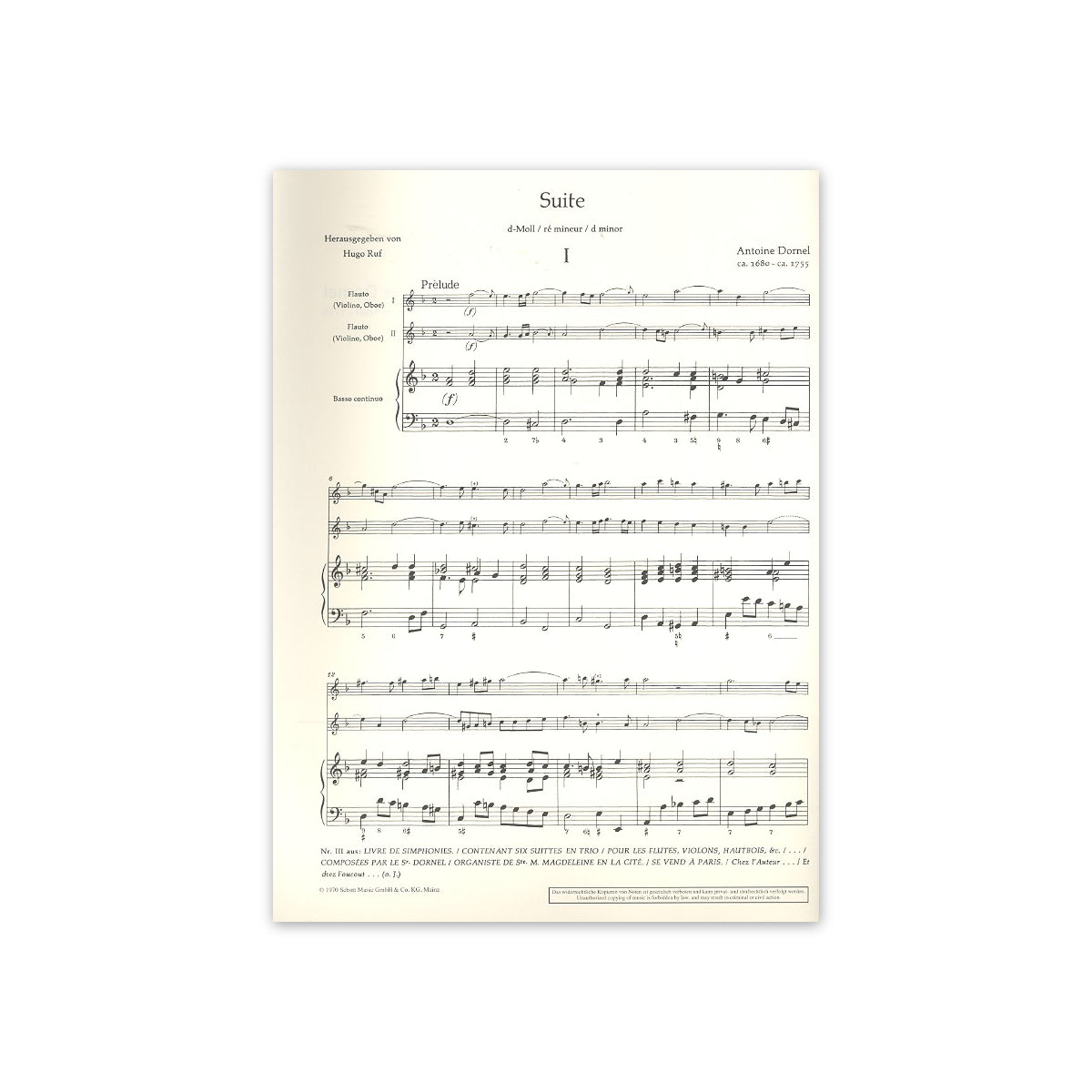 Dornel, Suite d-Moll