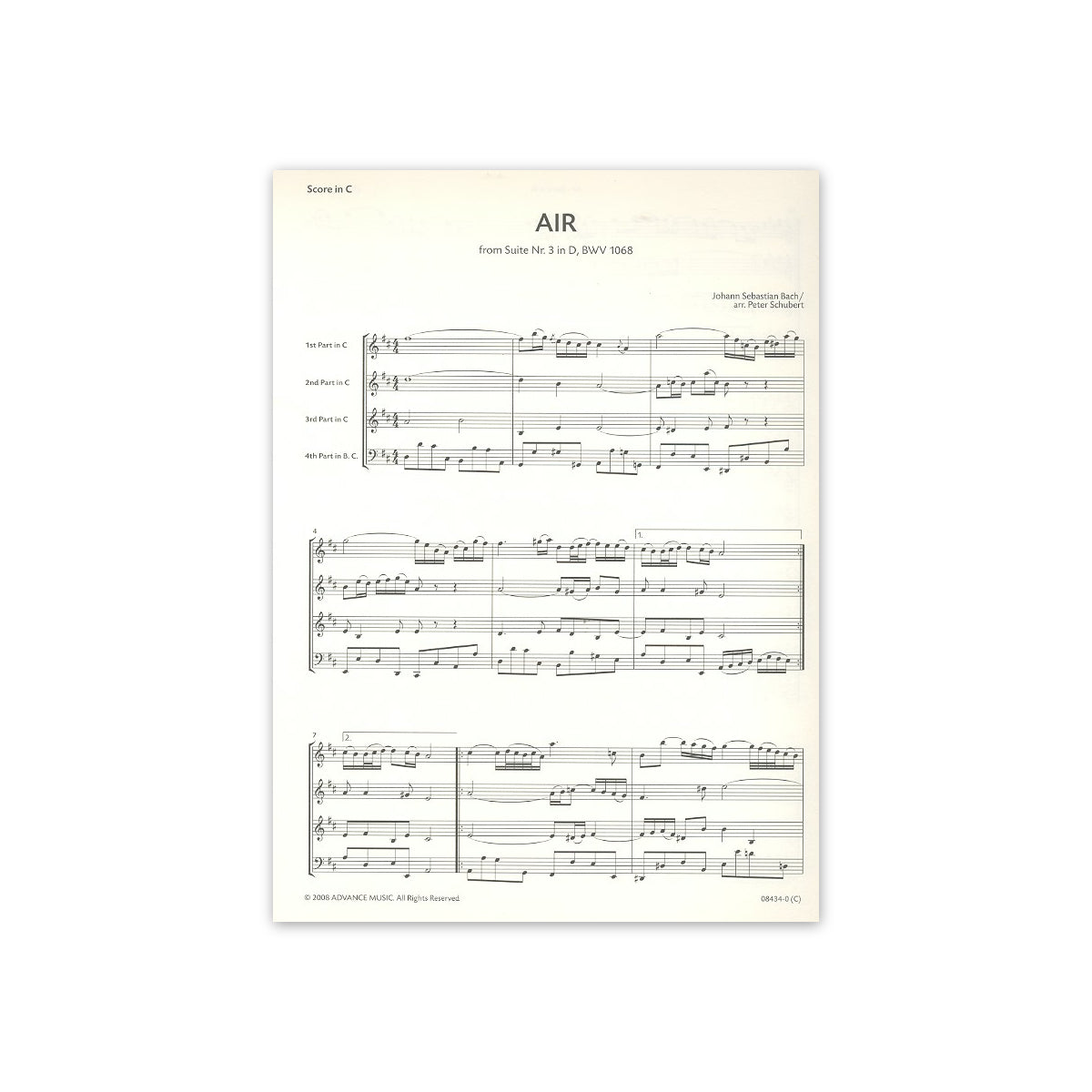Bach, Air (aus der Suite Nr.3)- Arr. Schubert