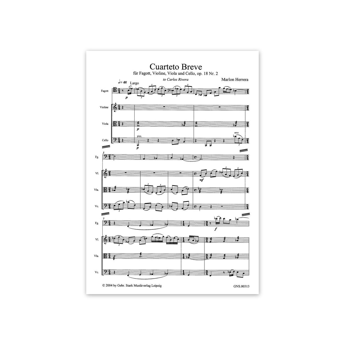 Herrera, Cuarteto Breve - Fag.Vl.Va.Vc.