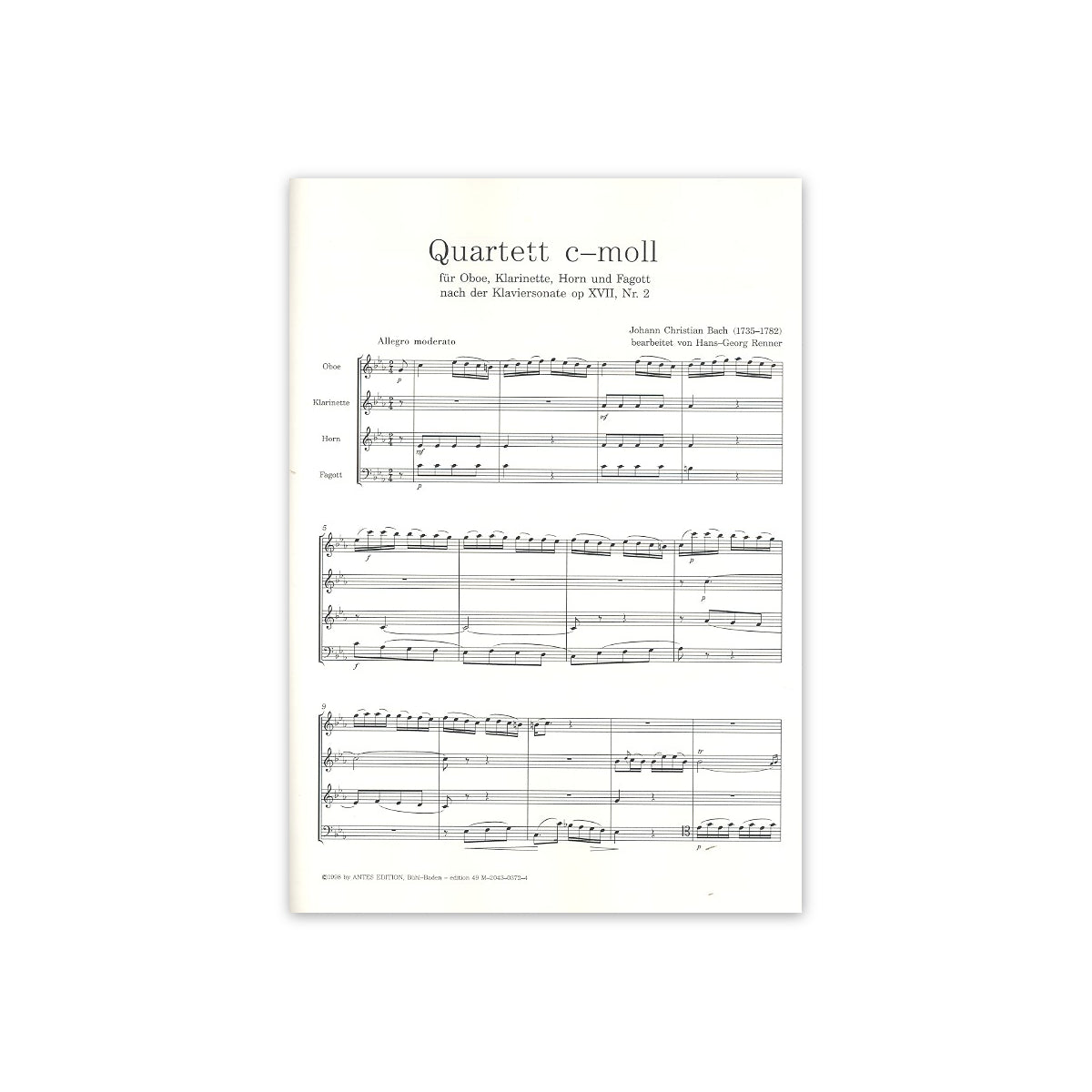 Bach Joh.Chr., Quartett c-moll