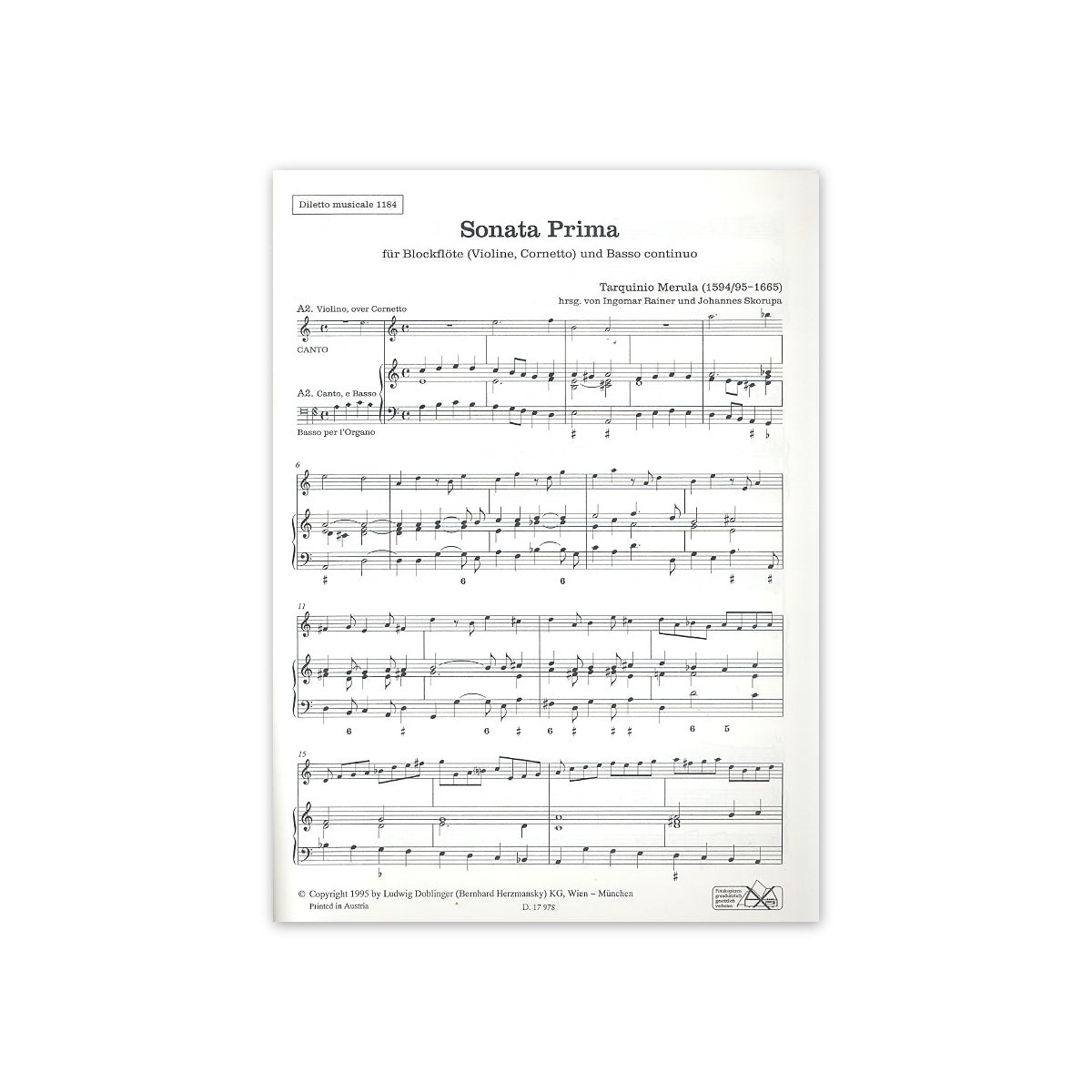 Merula, Sonata prima & seconda