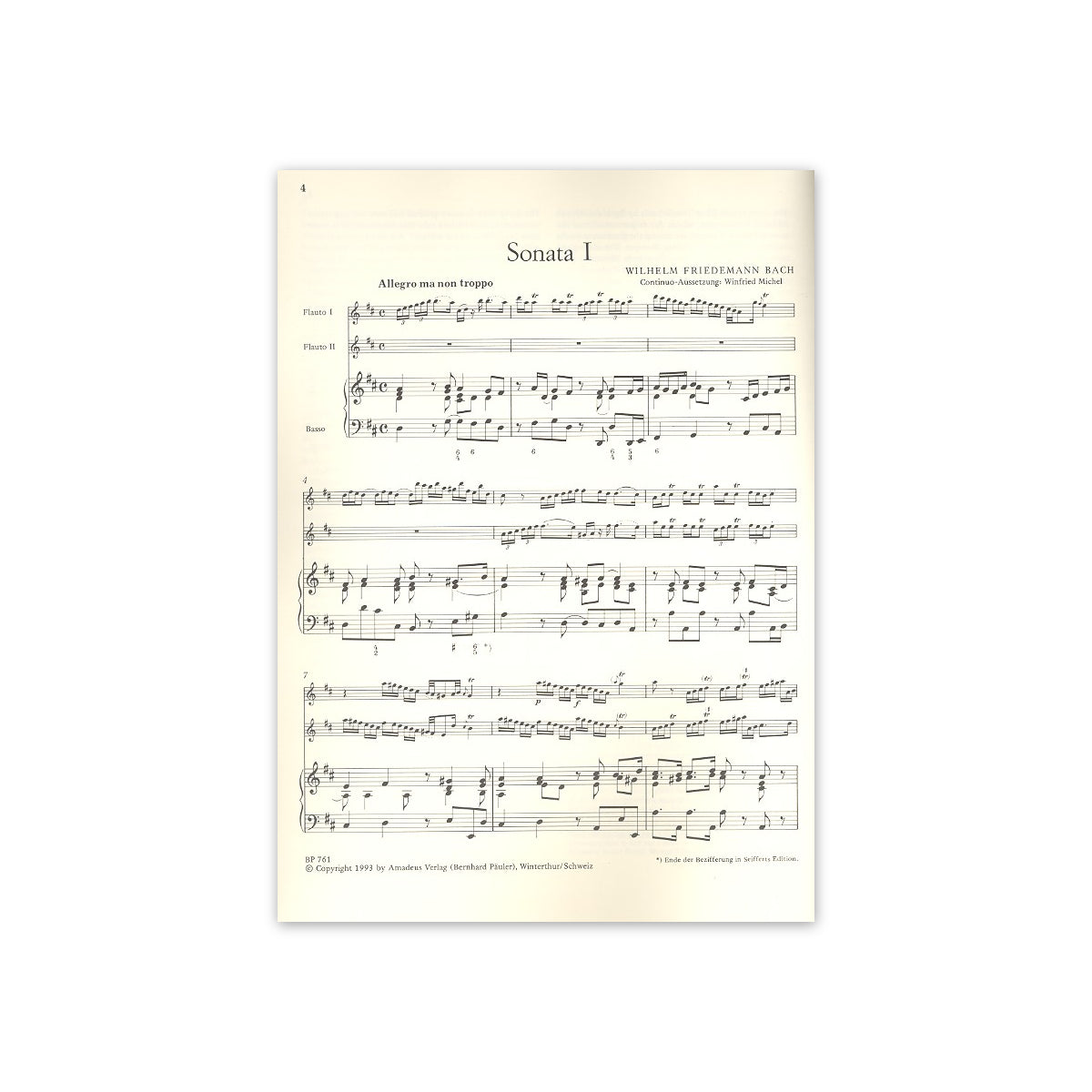 Bach W.Fr., Triosonate Heft 1