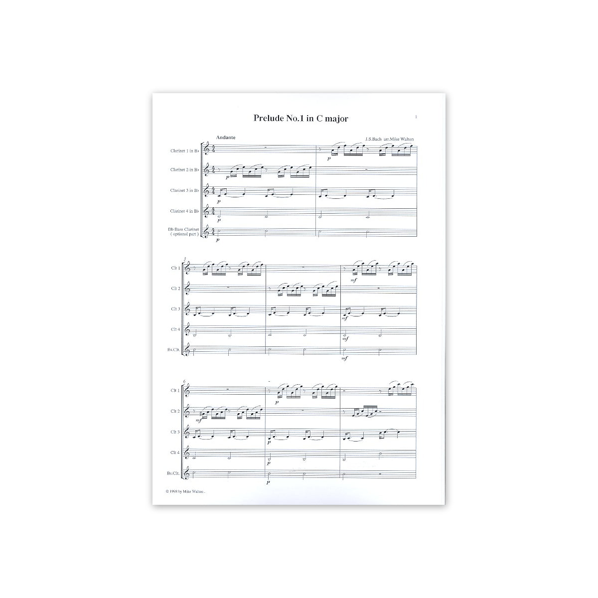 Bach, Prelude No.1 in C