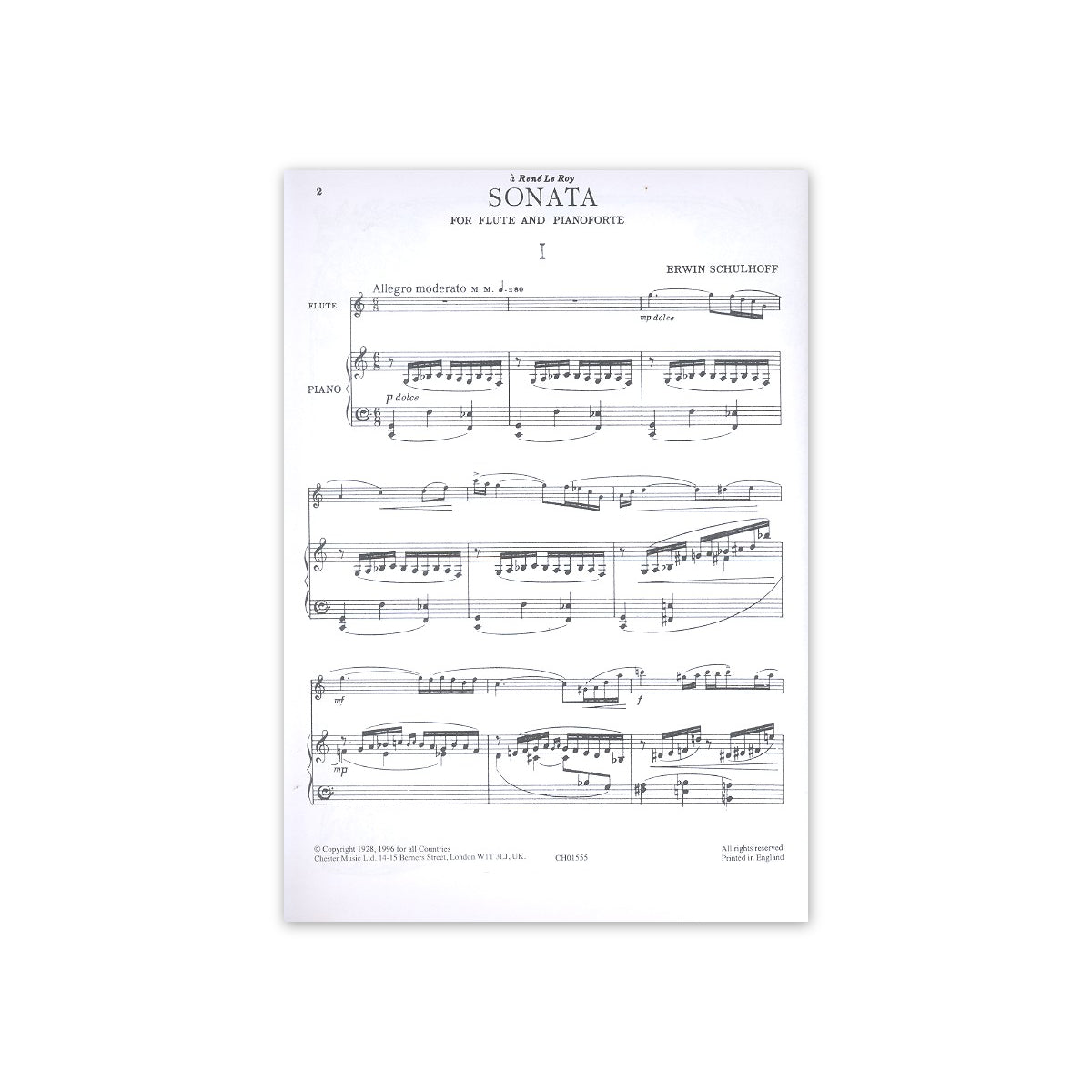 Schulhoff, Sonate