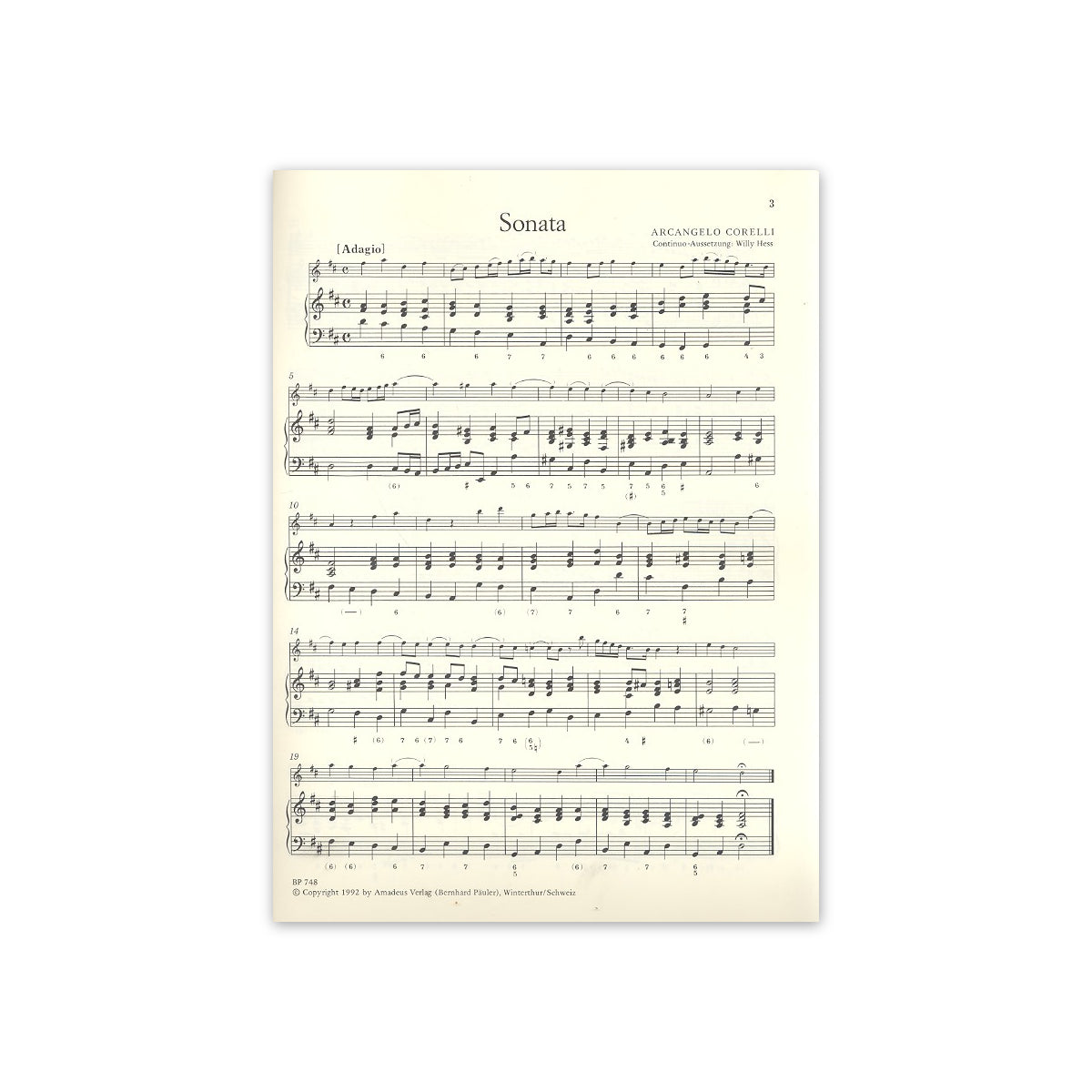 Corelli, Sonata D-Dur