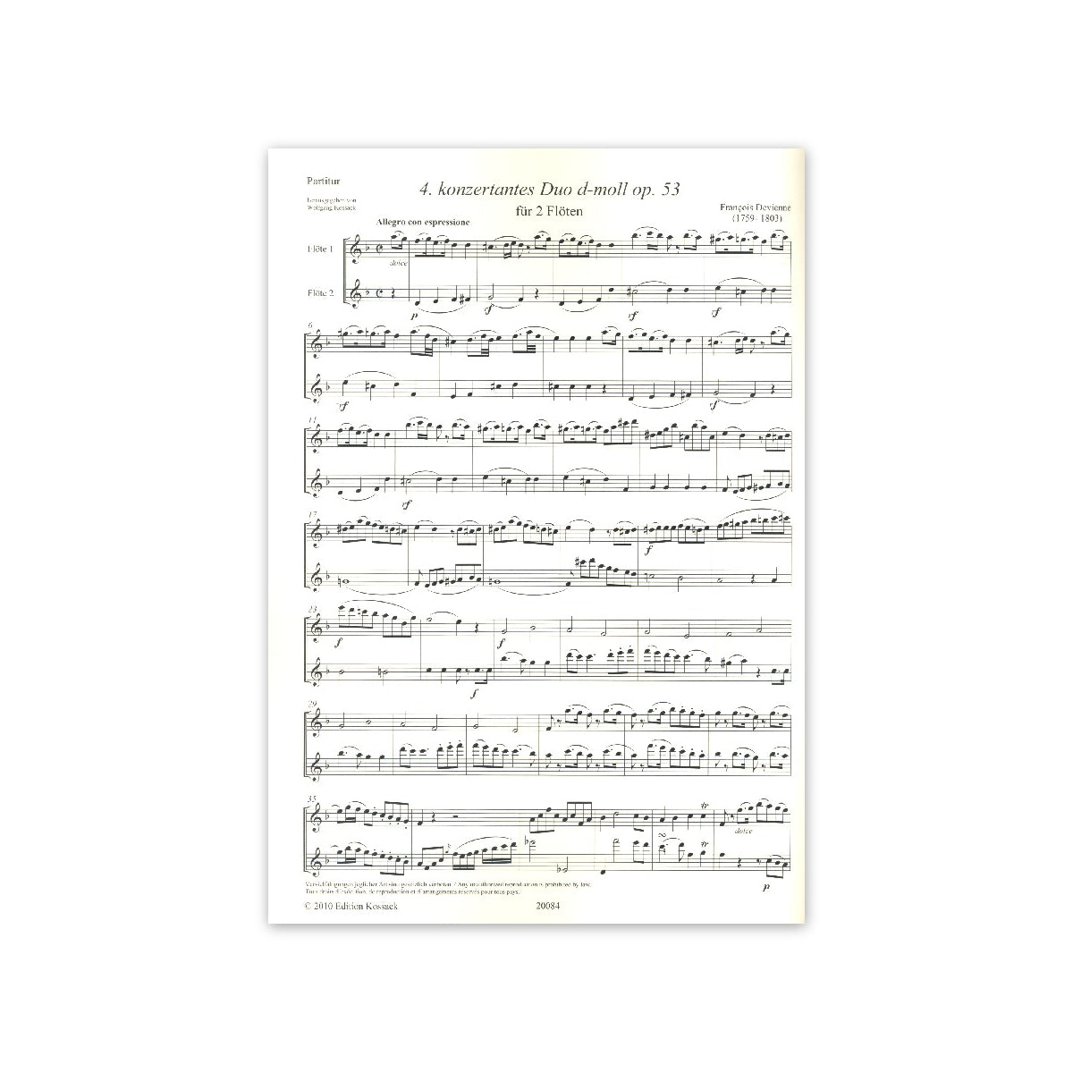 Devienne, Konzertantes Duo op.53,4 d-Moll