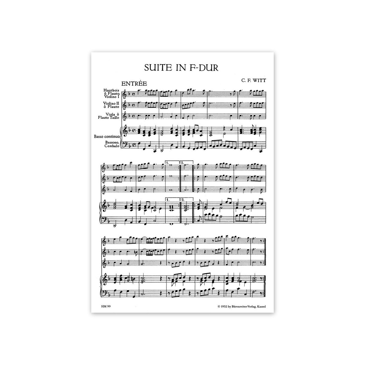Witt, Suite F-Dur