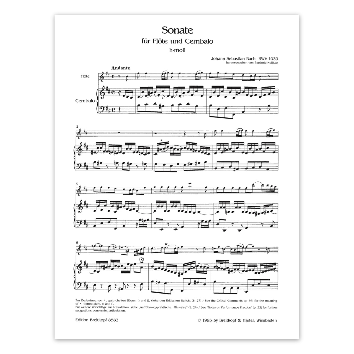 Bach, Sonate h-Moll BWV 1030