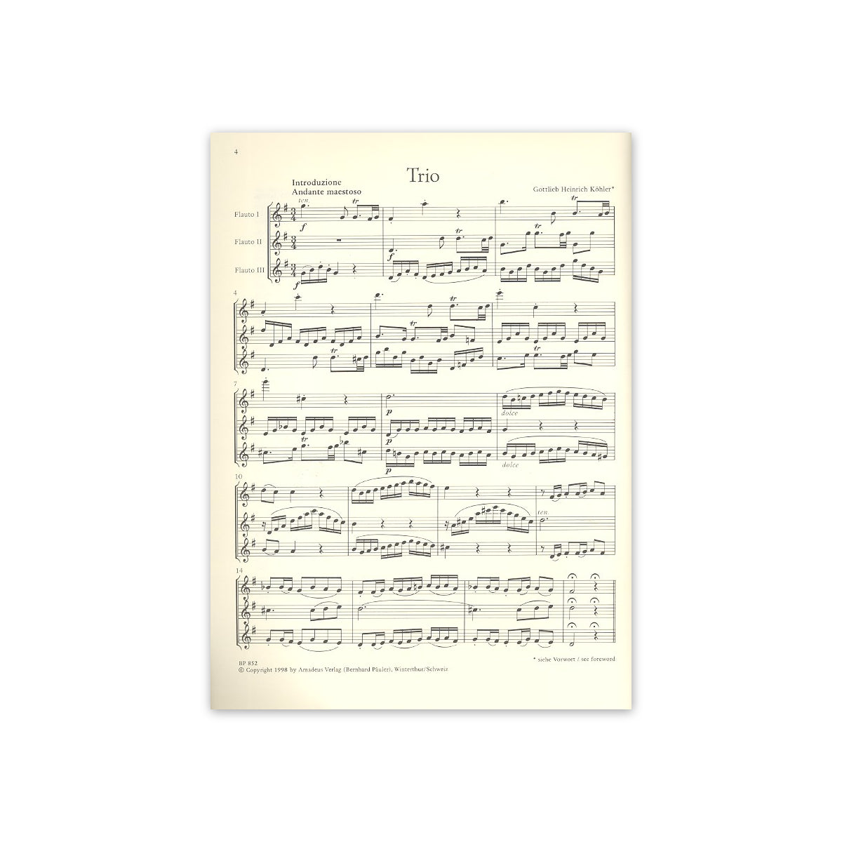 Call, Trio op.2/1/ Köhler, Amusement op.117