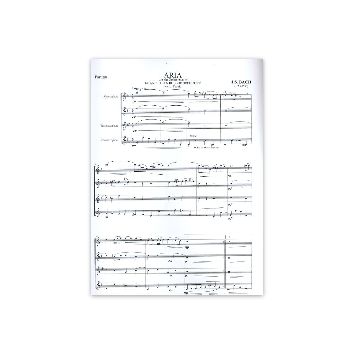 Bach, Aria aus der Orchestersuite