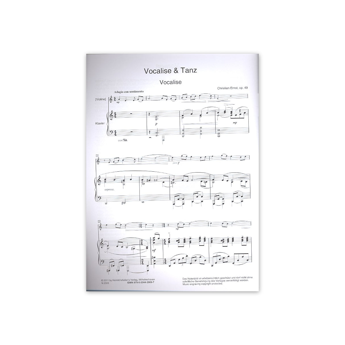 Ernst, Vocalise und Tanz op.49