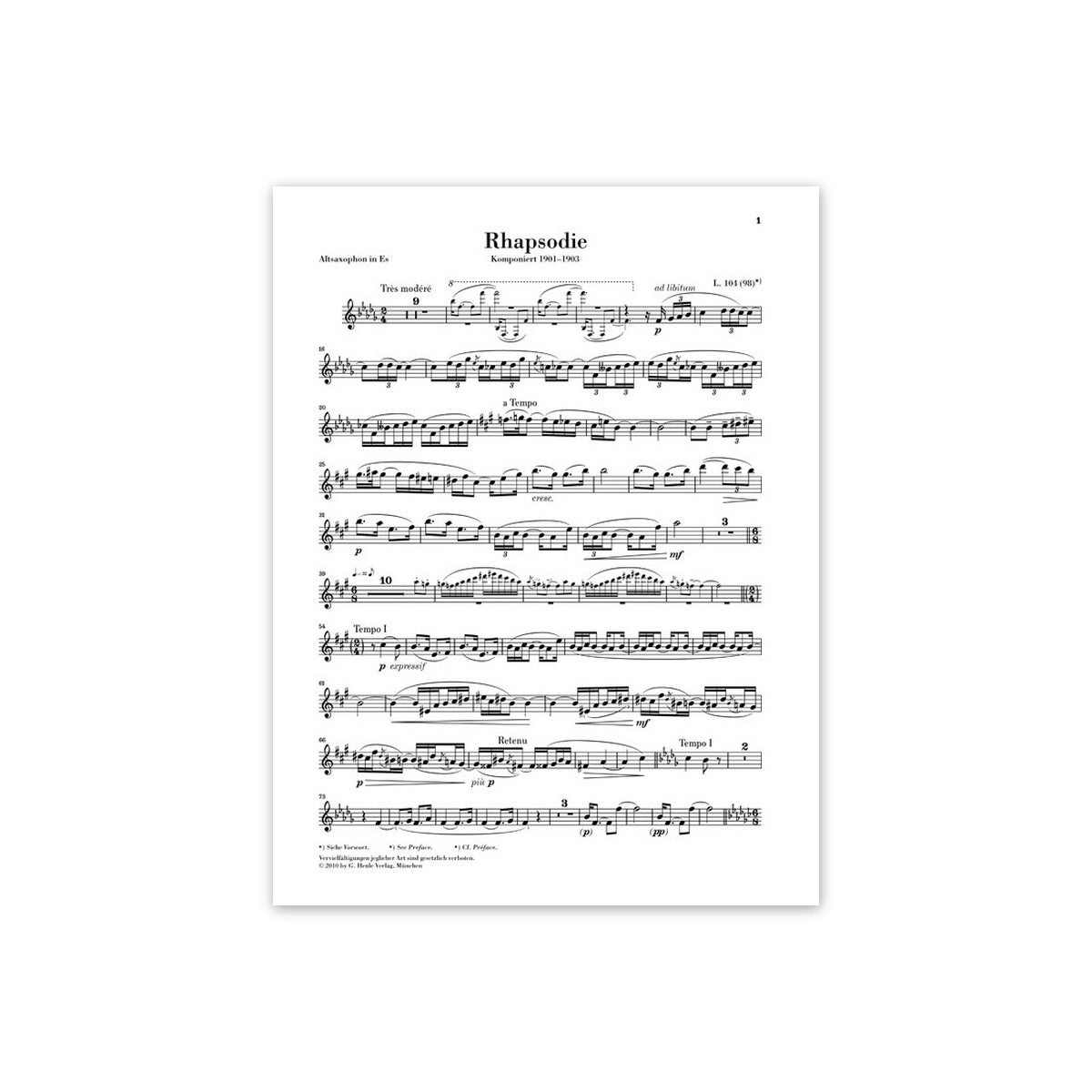Debussy, Rhapsodie