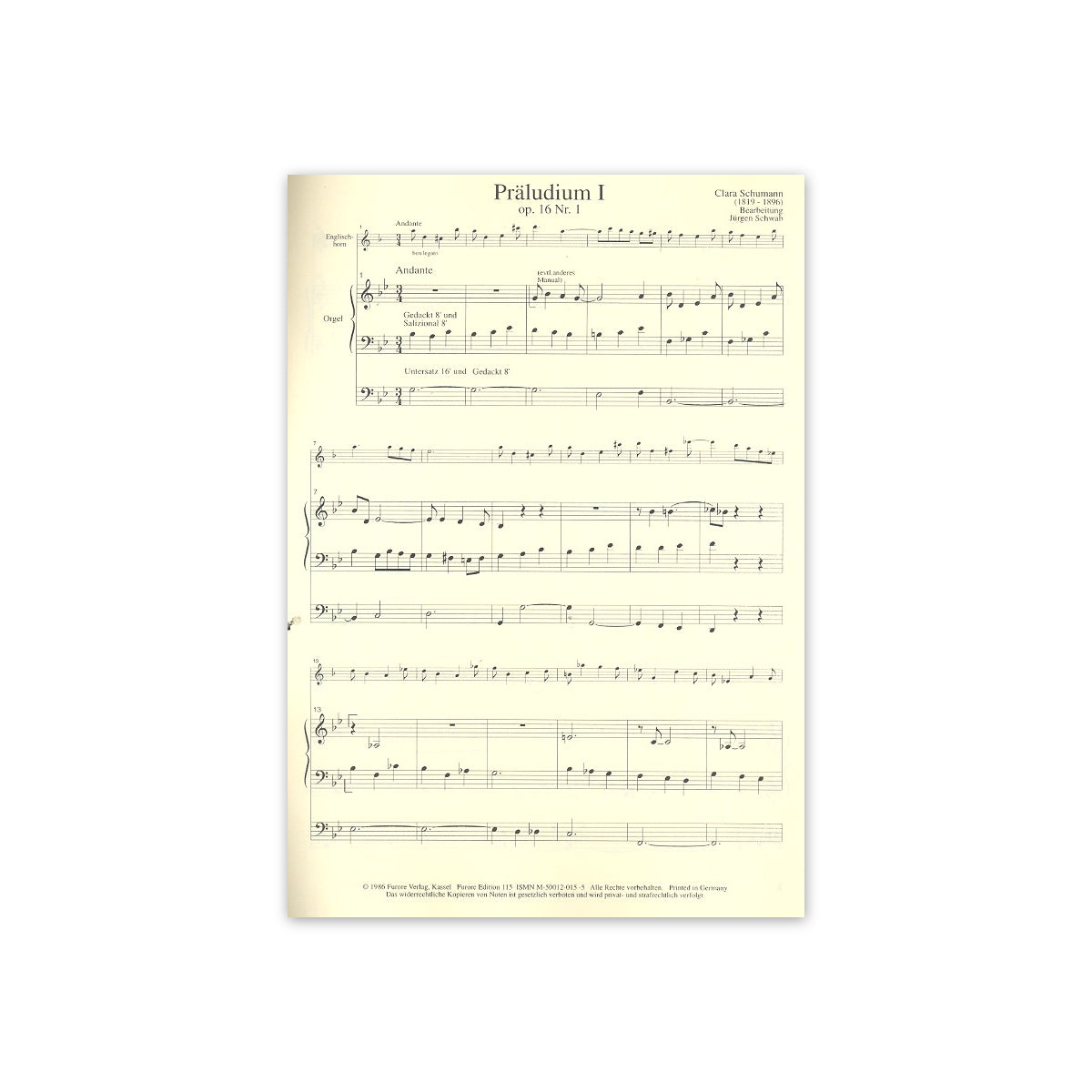 Schumann Clara, Präludium 1 und 2 View 1