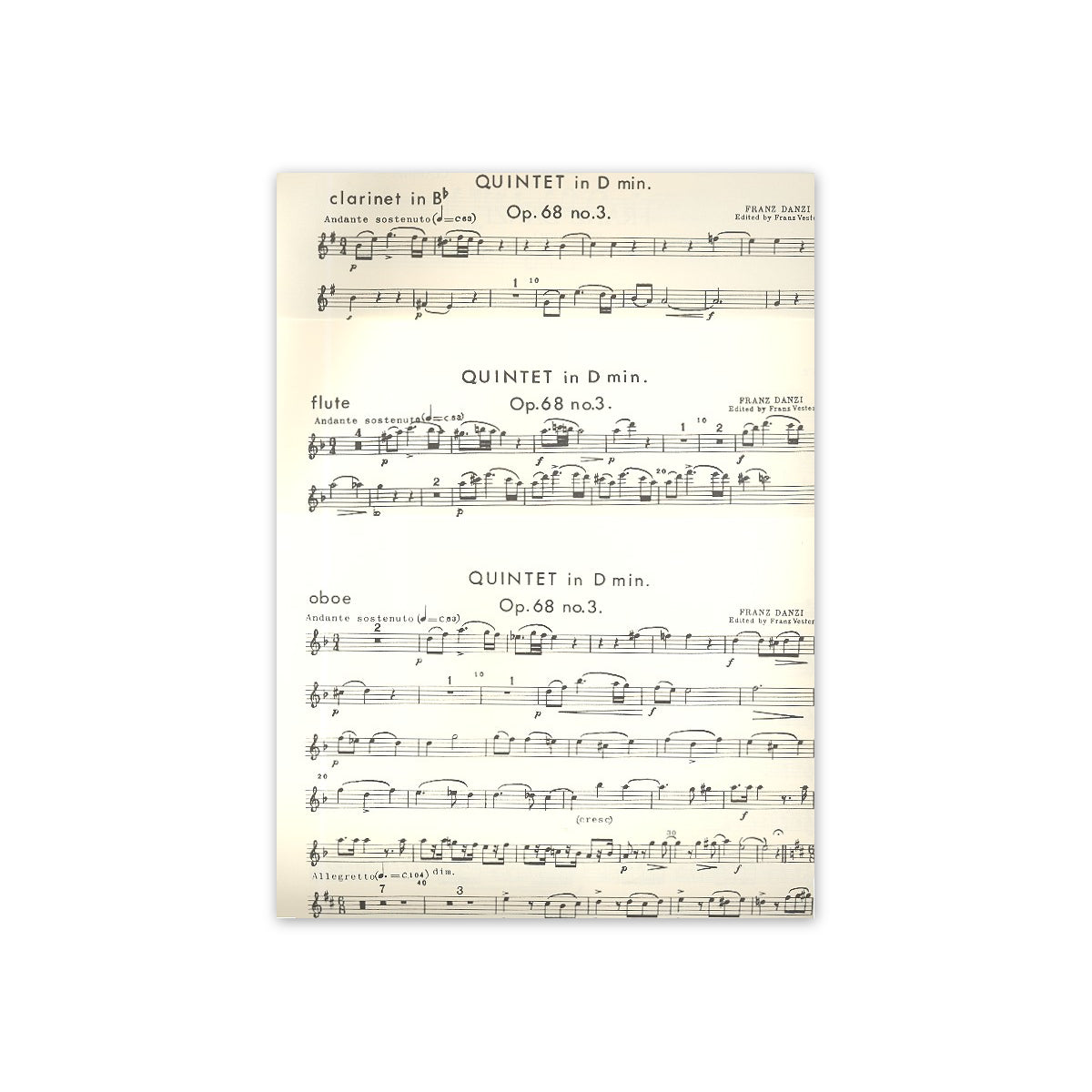 Danzi, Quintett d-moll op.68 Nr.3 View 1