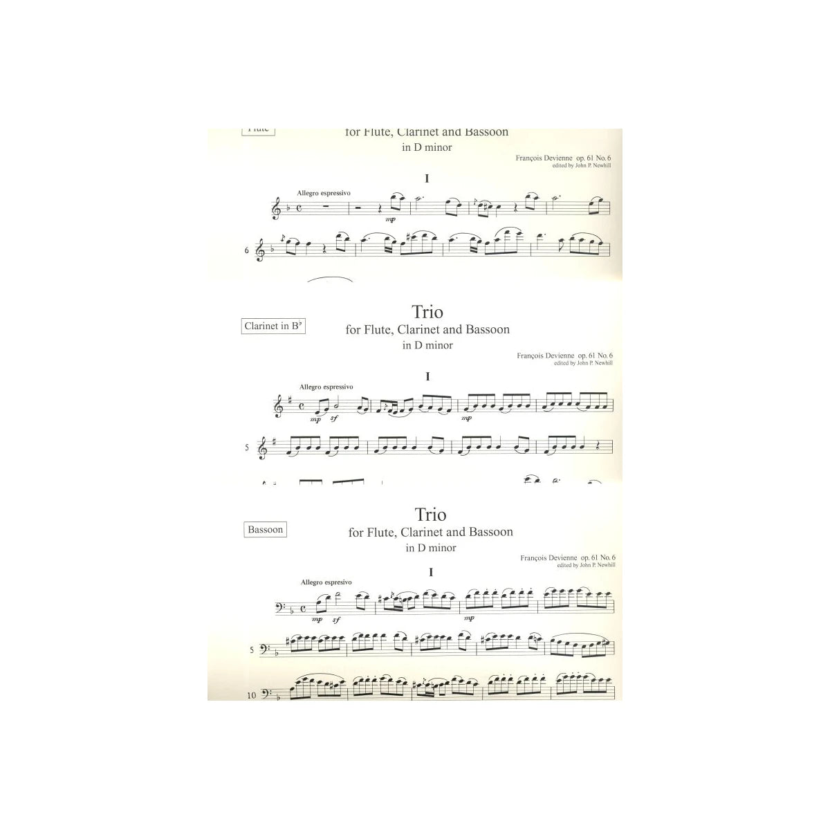 Devienne, Trio in B op.61 Nr.6 View 1