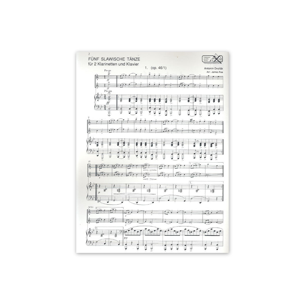 Dvorak, 5 Slawische Tänze op.46