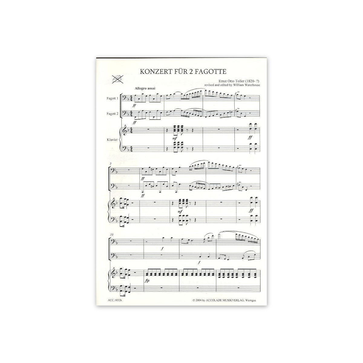 Toller, Konzert für 2 Fagotte F-Dur View 1