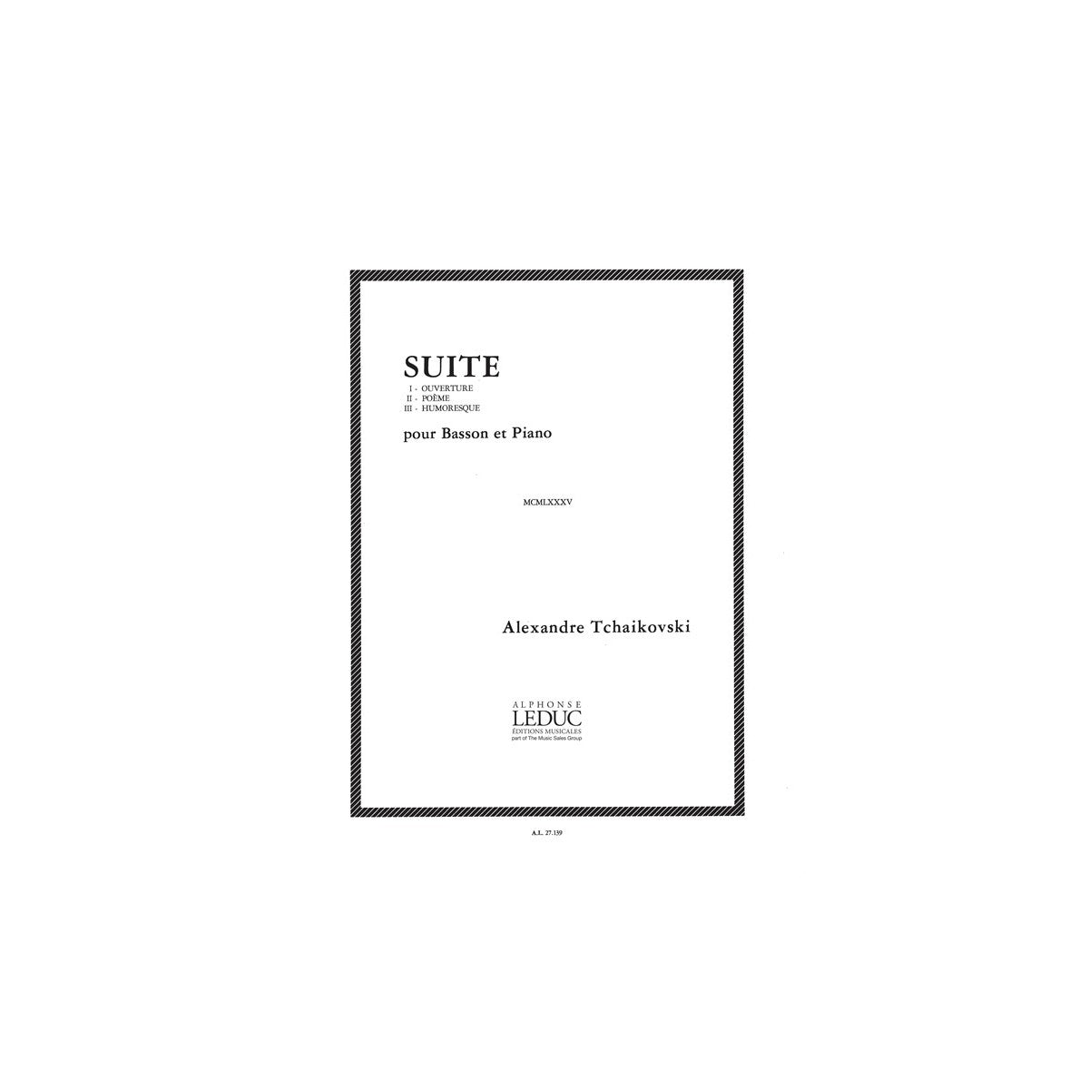 Tschaikowsky A., Suite pour Basson et Piano View 1