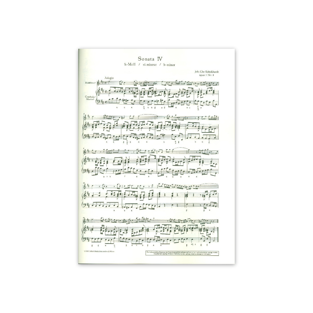 Schickhardt, 6 Sonaten op.1 Band 2