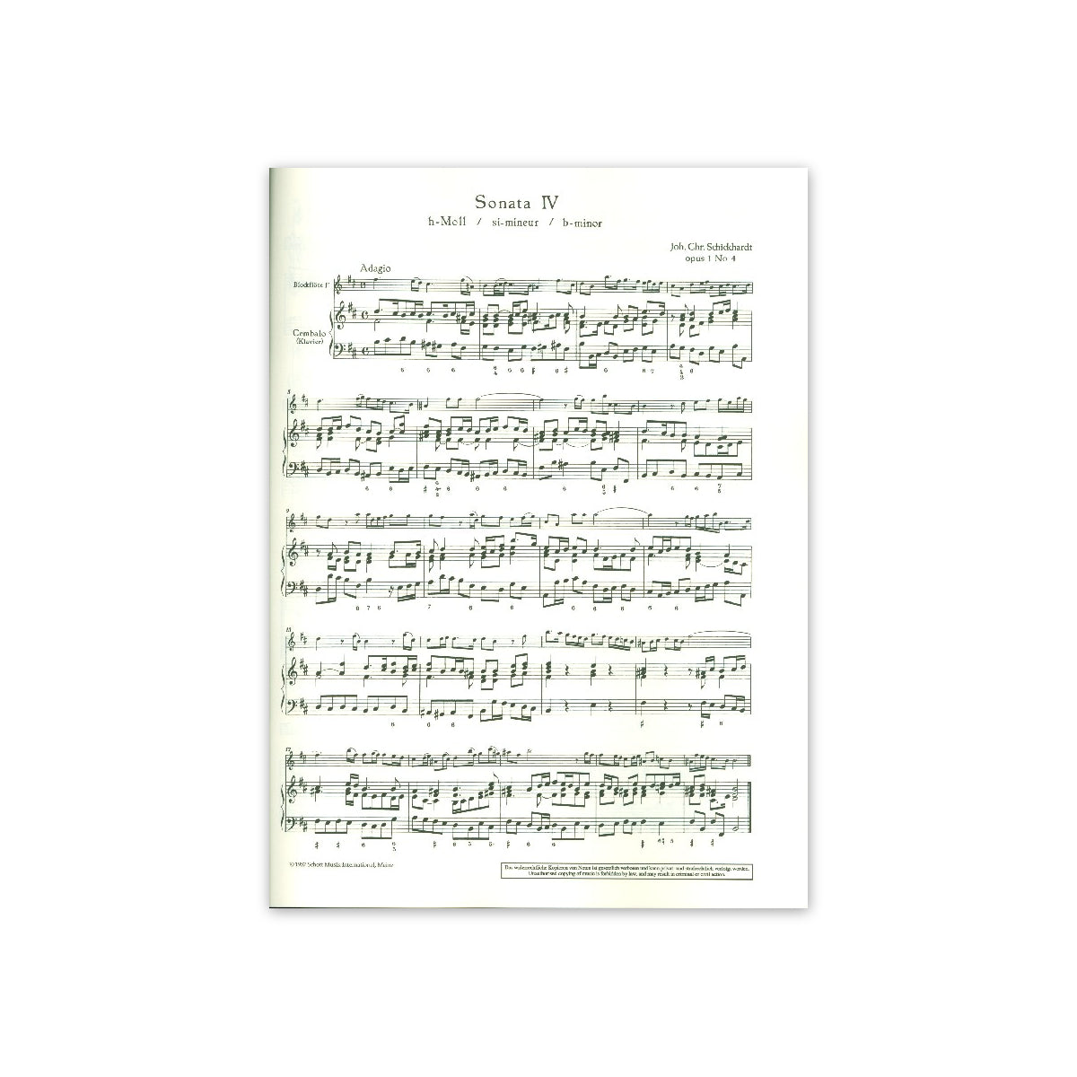 Schickhardt, 6 Sonaten op.1 Band 2
