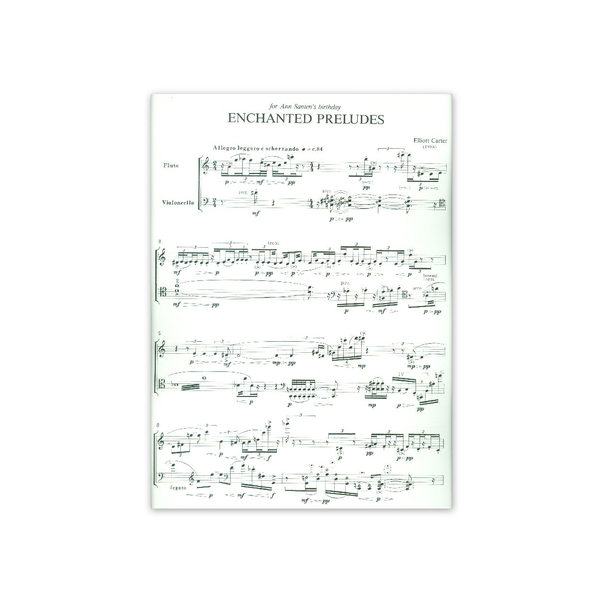 Carter, Enchanted preludes - Fl. & Vc. View 1