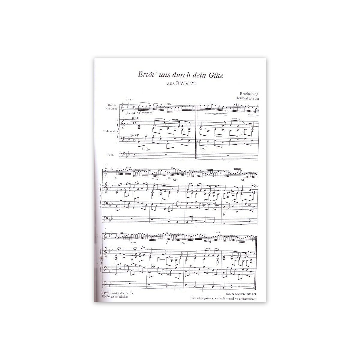 Bach, 3 Choräle View 1