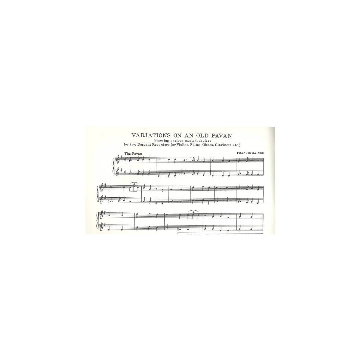 Baines, Variations on an old Pavane View 1