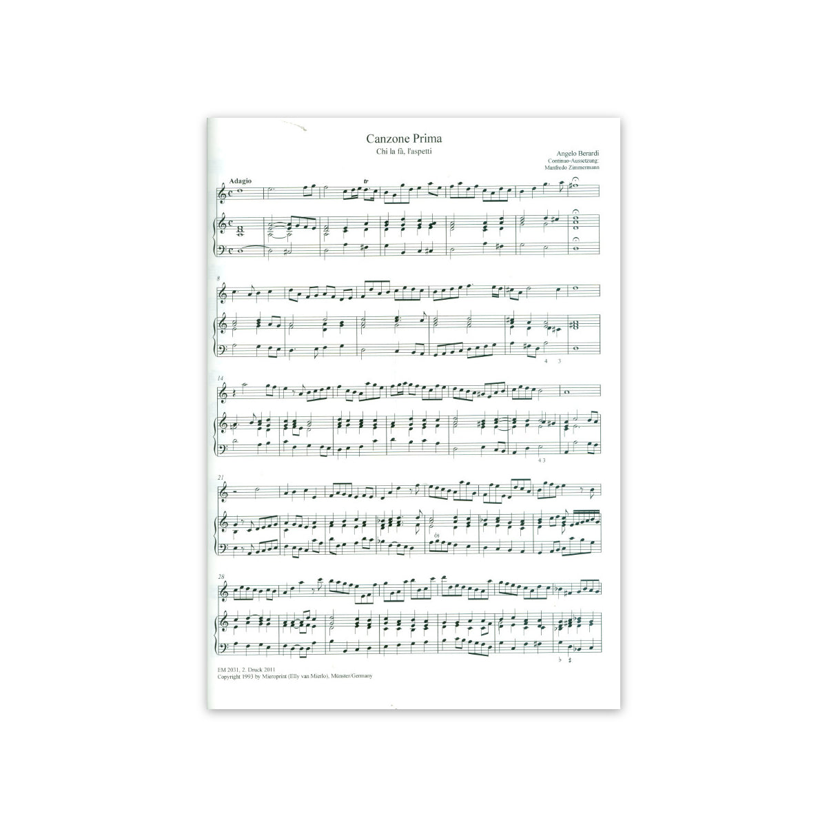 Berardi, 6 Sinfonien (Canzonen) View 1