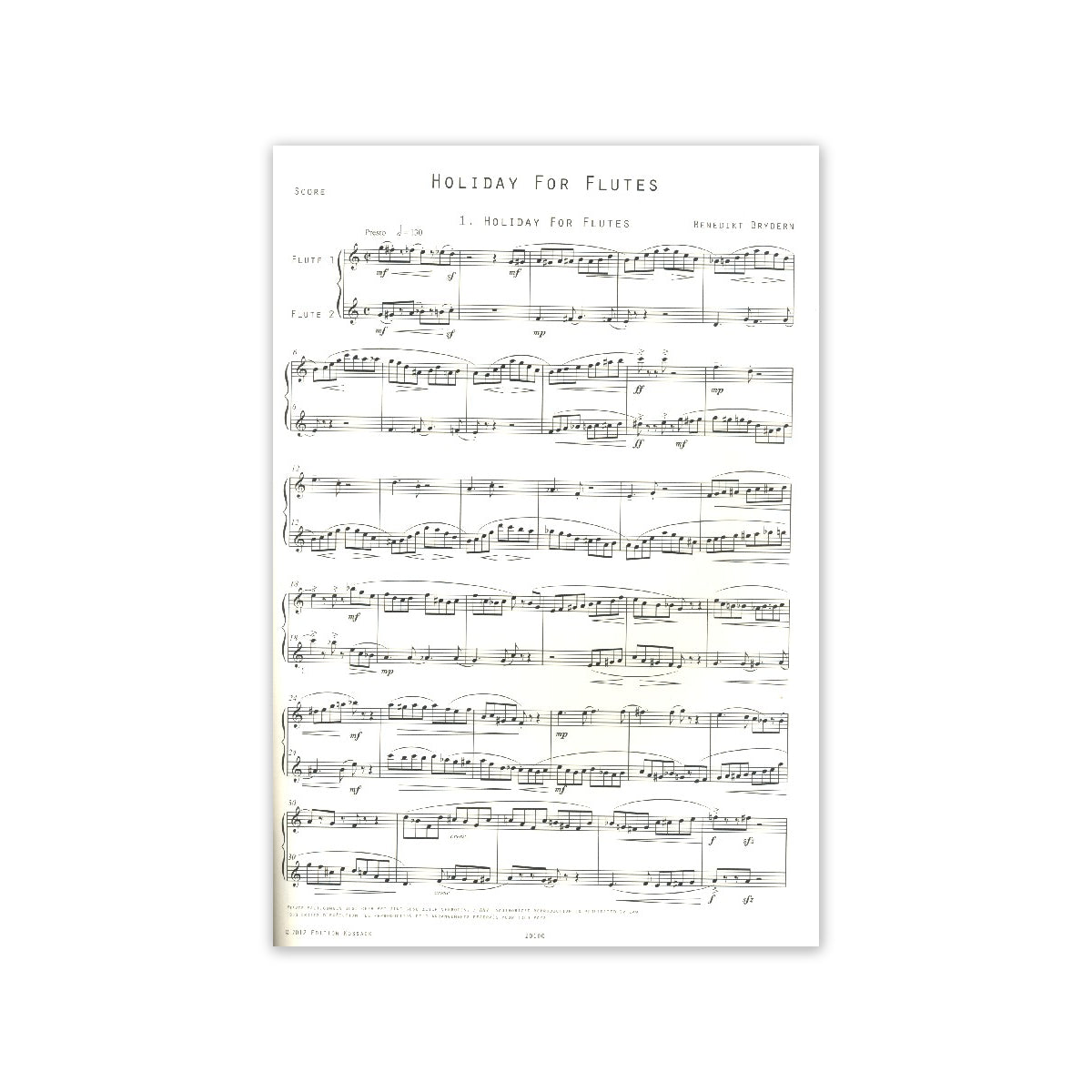 Brydern, Holiday for flutes - pop & jazz