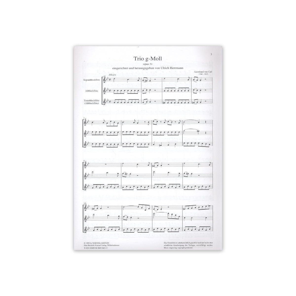 Call, Trio g-Moll op.31 - für SAT View 1