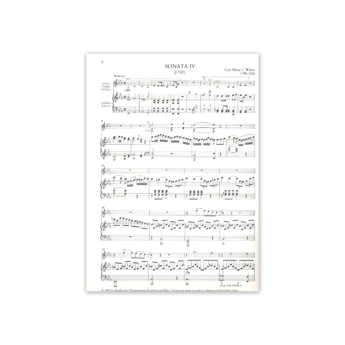 Weber, Sechs Sonaten Bd.2