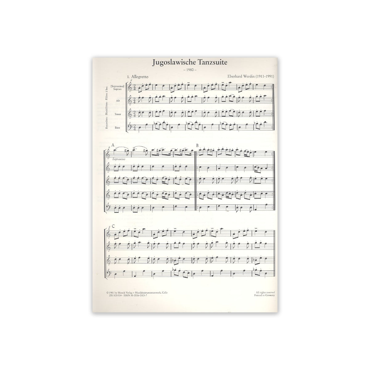 Werdin, Jugoslawische Tanzsuite View 1