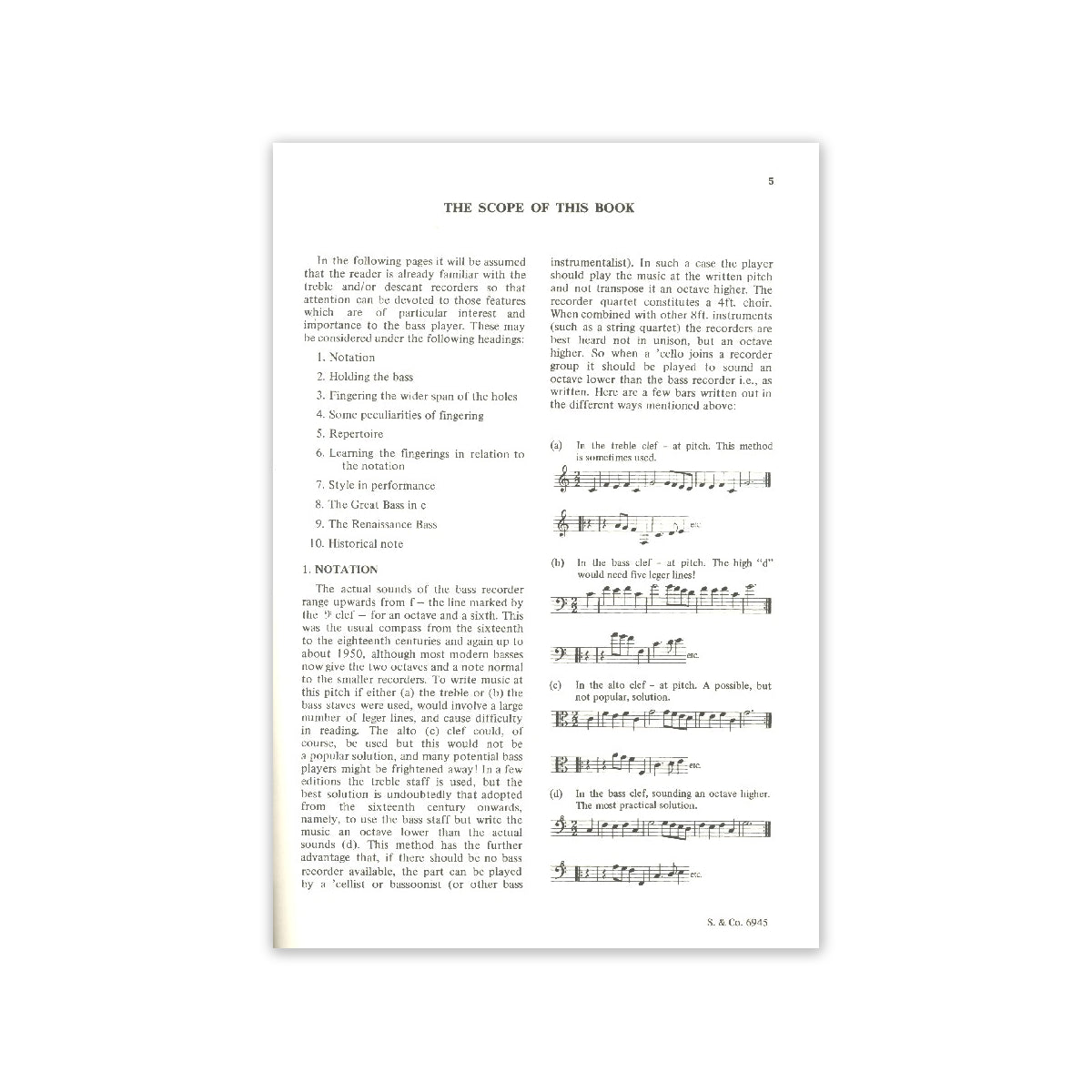 Hunt, The Bass Recorder View 1