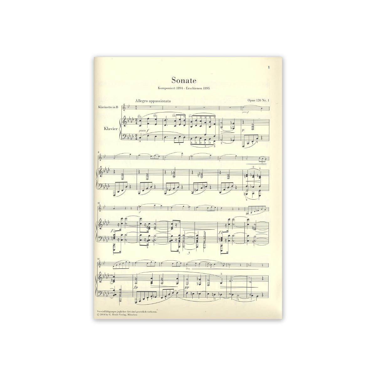 Brahms, 2 Sonaten op.120-32290 View 1