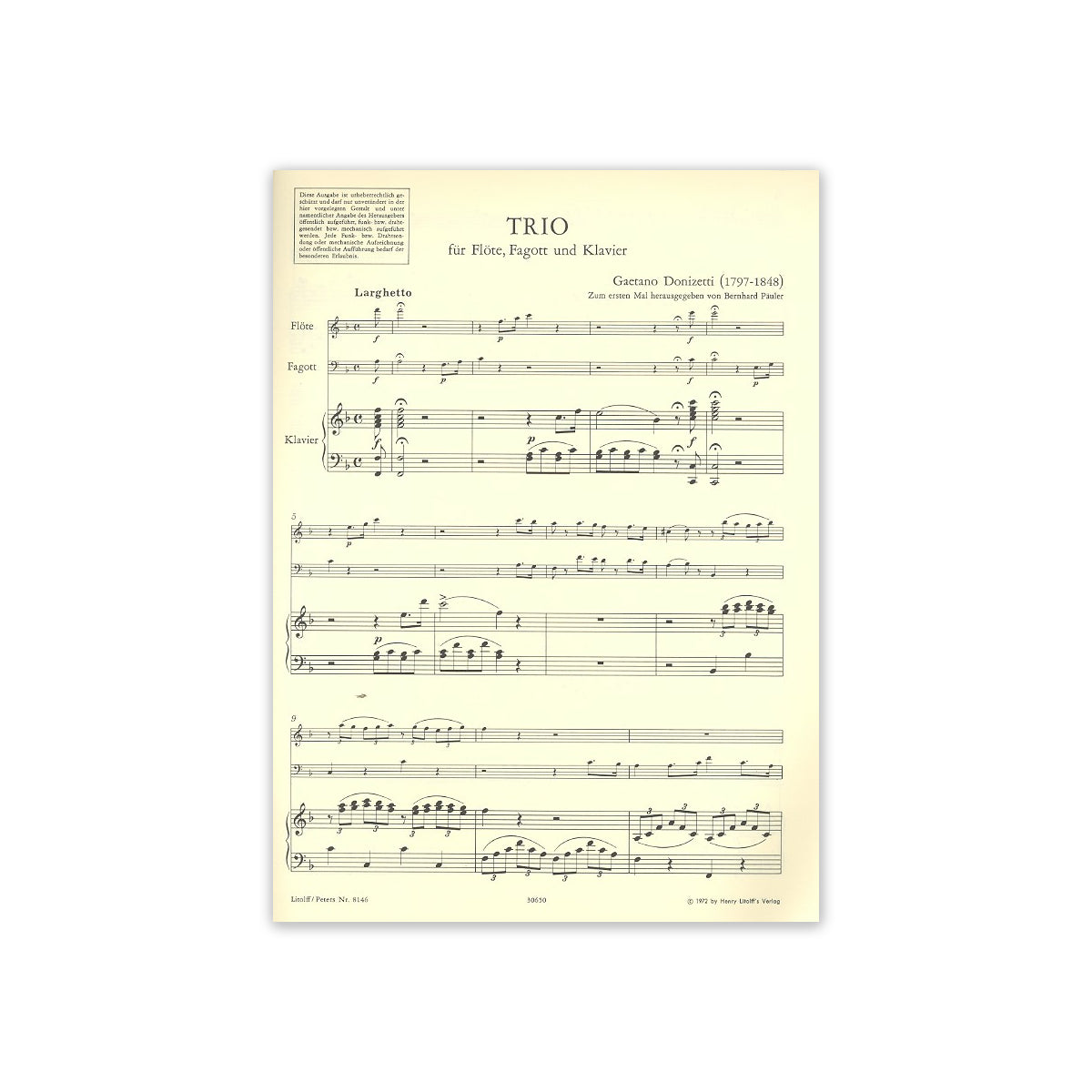 Donizetti, Klaviertrio