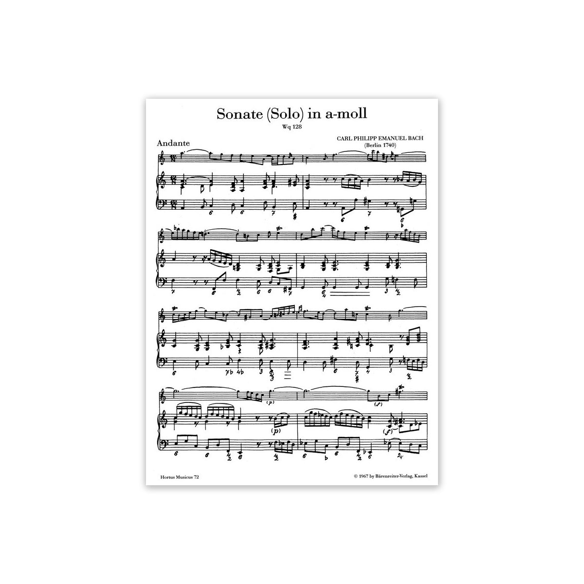 Bach C.Ph.E., Sonaten 2 View 1