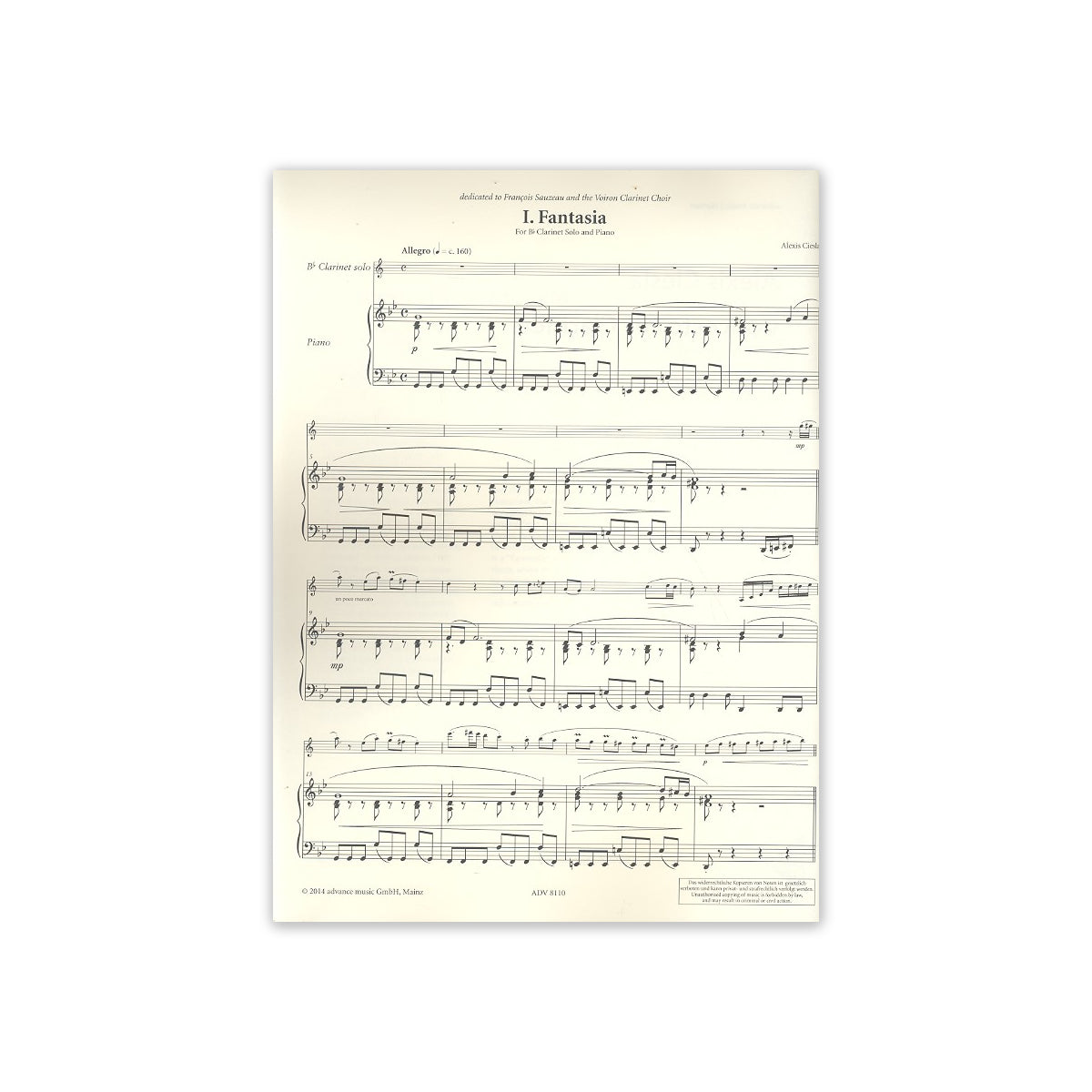 Ciesla, Concerto for clarinets View 1