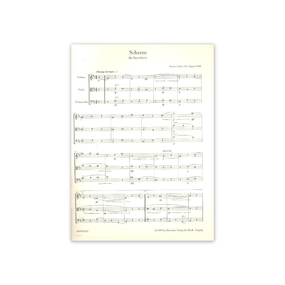Eisler, Scherzo View 1
