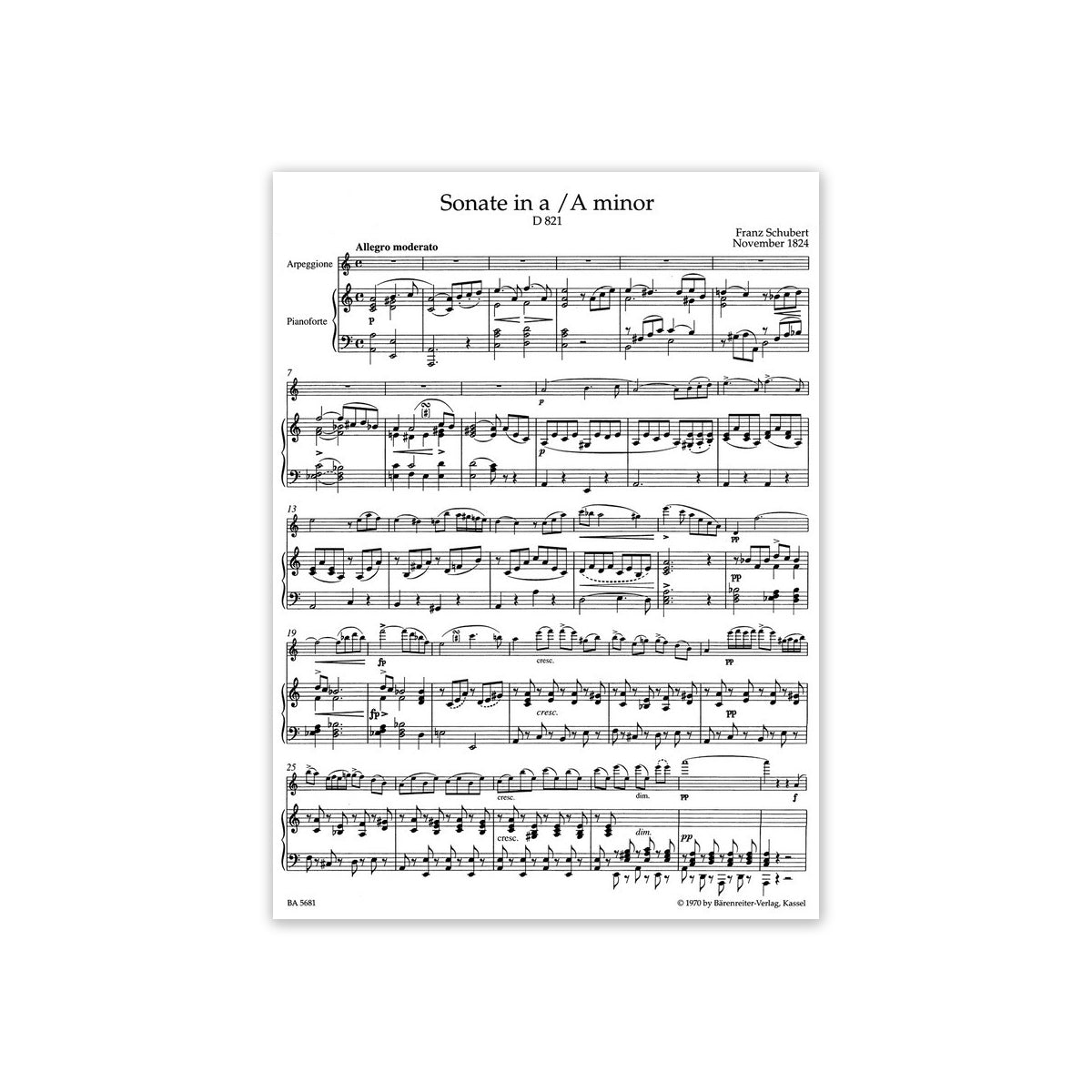 Schubert, Sonate a-Moll Arpeggione-33641 View 1