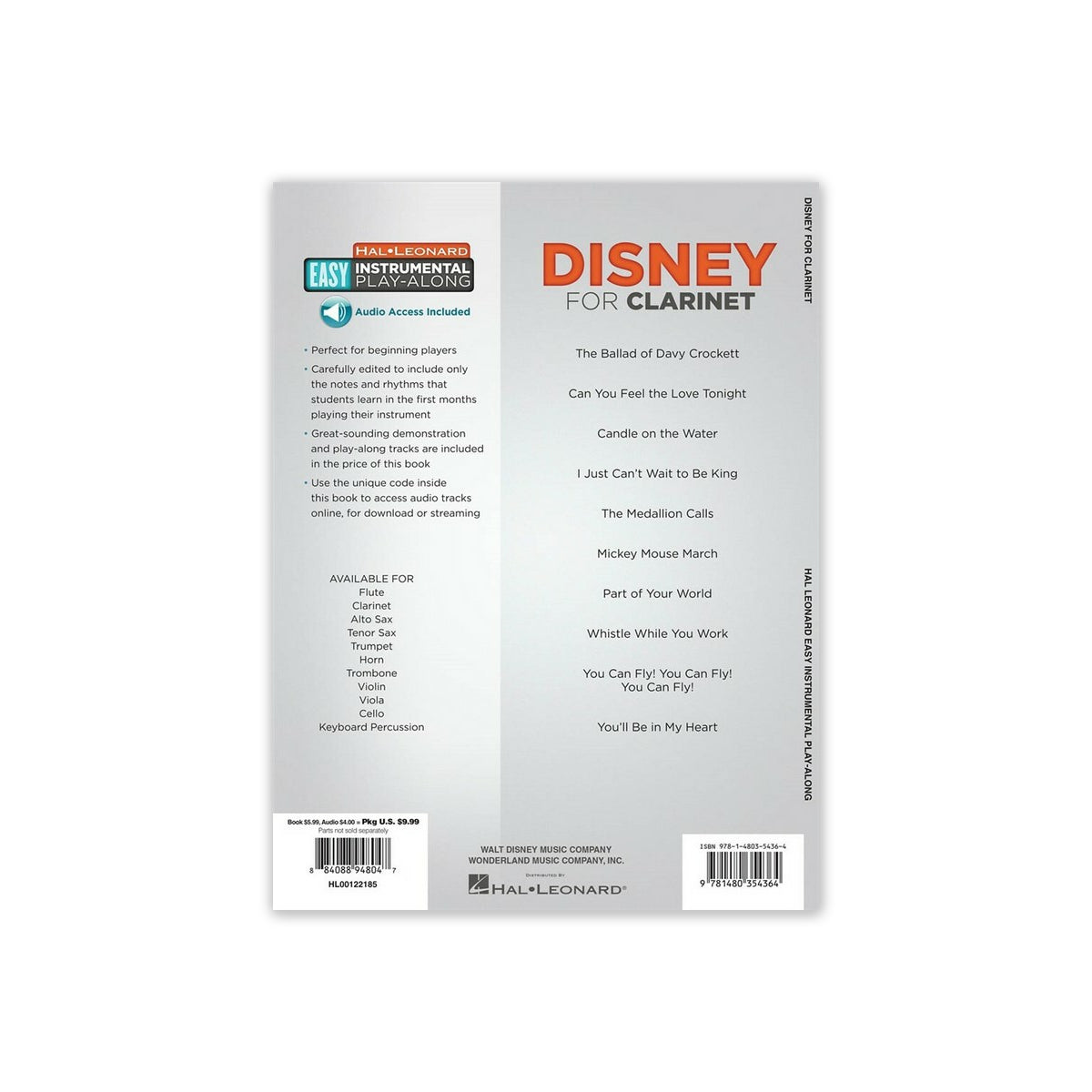 Disney for clarinet - 10 classic songs View 1