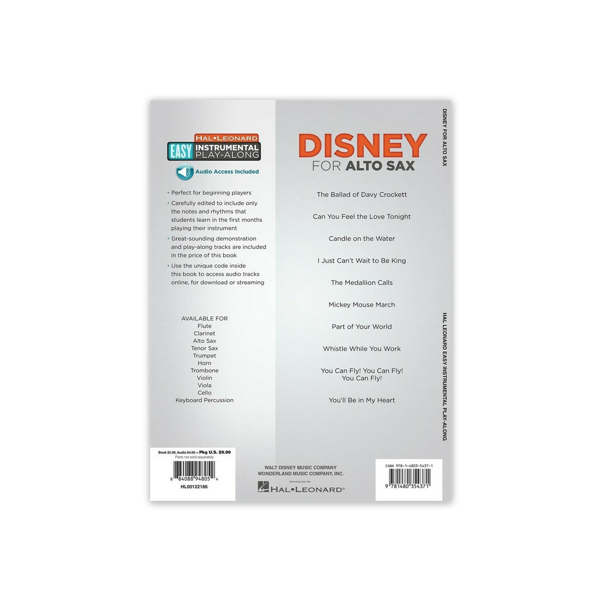 Disney for alto sax - 10 classic song View 1